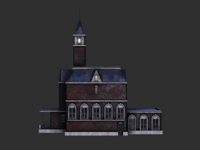 Old Church Low-poly 3D model