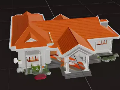 Realistic Pakistani Residential Architecture  3DHouse Collection Low-poly 3D model