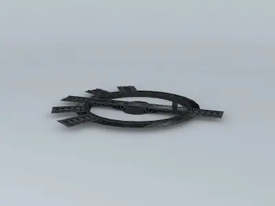 Eco Rail Dirty Yard Turntable Old Steam Days Free 3D model