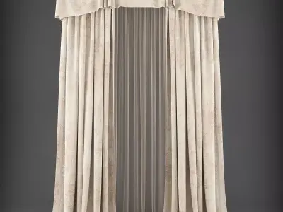 Curtain 3D model 315 Low-poly 3D model