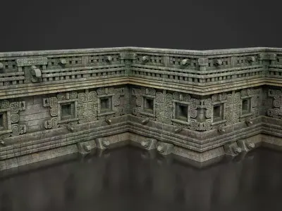 54 Modular Mayan Temple Walls 3D Asset Pack 250726