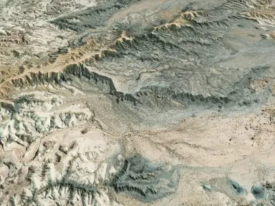 Desert Surface Terrain Landscape Environment PBR 16 Low-poly 3D model