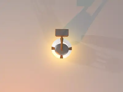 Modern Wall Sconce  Minimalist Wall Light Fixture  Low Poly Low-poly 3D model