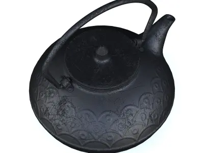 Black Teapot 3D model