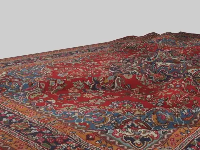 Old Persian Carpet Low-poly 3D model