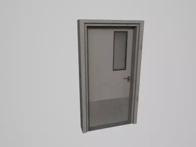 Metal Door Low-poly 3D model