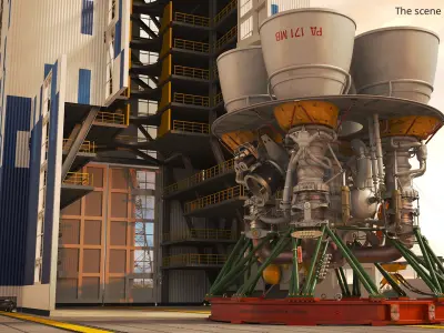  Russian RD-171MV Propulsion System First Stage Grey 