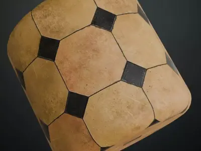 Tuscan Octagon Terracotta Tiles PBR Seamless Texture