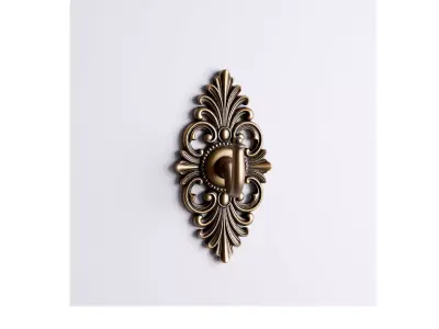 Decorative Wall Mounted Coat Hook for 3D print Low-poly 3D model