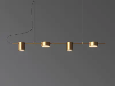 Counterpoint Linear Led Pendant Light 3D model