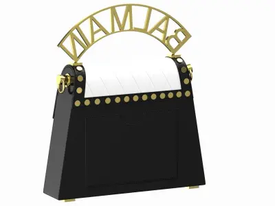 Balmain B Buzz Dynasty Small Bag Black White 3D model
