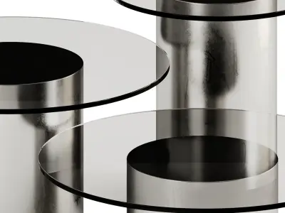 Ubeda and Otto Canalda Contemporary Glass 2001 Side Tables 3D model