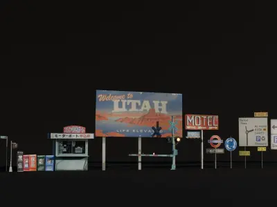 Asset Pack 1 City Decoration Low-poly 3D model