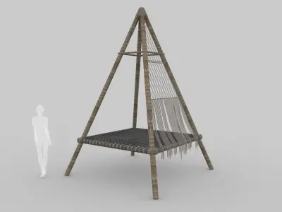 Beach Teepee - Resting Zone 3D model