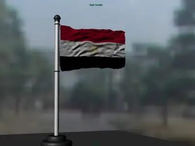 Egypt flag 3D model