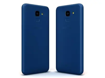 Samsung Galaxy J6 2018 Blue Low-poly 3D model
