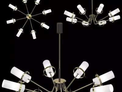 Brass and Satin Glass 3D model