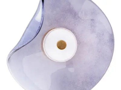 Contemporary Wall Sconce with Glass Shade 3D model