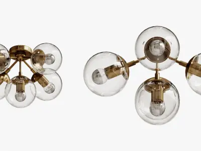 CEILING LIGHT MODO 5 BRASS COLOR DESIGNED 3D model