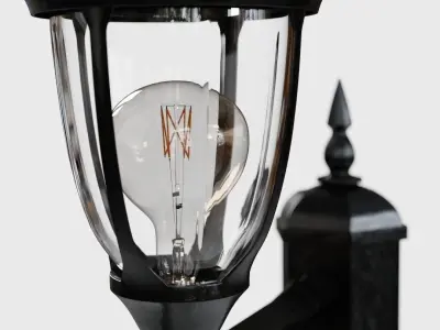 Vintage Street Lamp Collection Low-poly 3D model