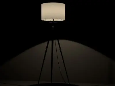 Lampshade tripod floor lamp Free 3D model