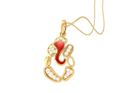 Spiritual Ganesha Pendant 3D print model