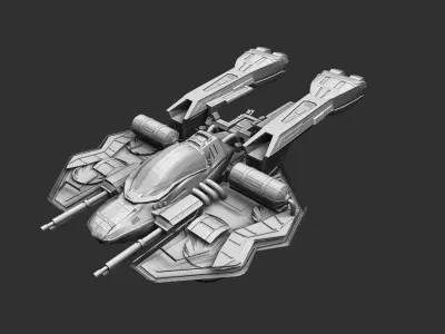 Spaceship star wars missile launcher 3D print model