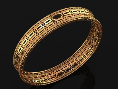 1113 The Tessellate Bangle 3D print model