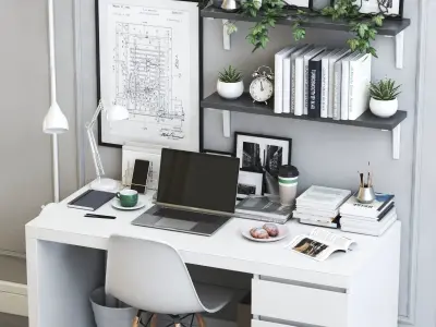 Office workplace 14 3D model