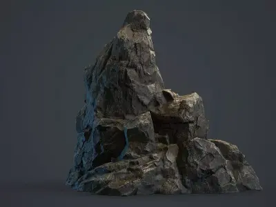 Rock Boulder 8 Low-poly 3D model