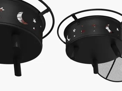  Whole Cod Placed on Charcoal Grill Grate 