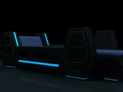 Sci Fi Bed 3D model order