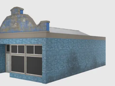 Small Shop - Game Ready Low-poly 3D model