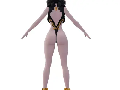 Bayonetta Low-poly 3D model