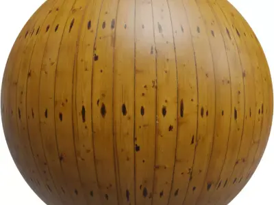 Vintage Knotty Pine Planks PBR Texture 4K  Texture