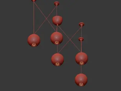 Multisphere Pendant White 5 3D model