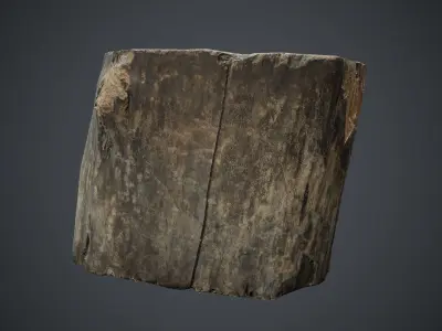 Wood Stump 1 PBR Game Ready Low-poly 3D model