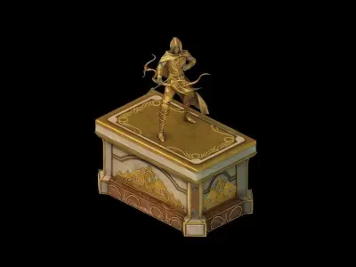 Human Ranger Area - Statue 03 3D model