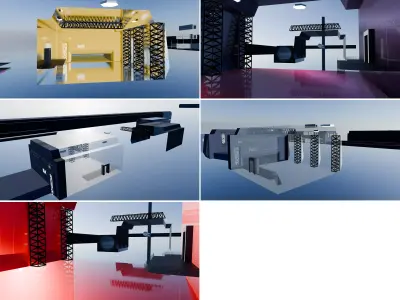 Star Wars   Rebel Assault 11   Original    Mining Hanger   Low-poly 3D model