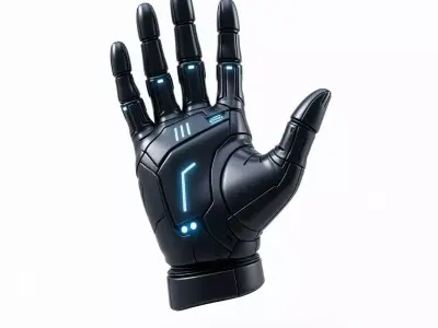 Futuristic Robot Hand 3D Model - Sci-Fi Cybernetic Glove Low-poly 3D model