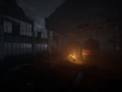 Modular Abandoned Depot for UE Low-poly 3D model