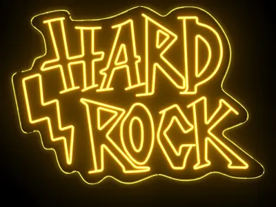 Hard Rock Neon Sign 3D model
