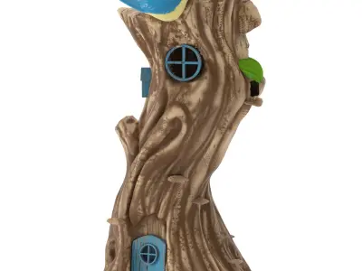 Lighted Fairy House Figurine 3D model