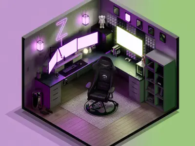 Mini Game Room 3D model