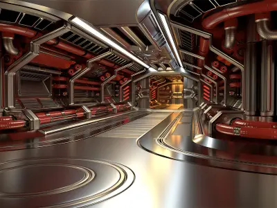 Sci Fi Modular Corridor STANDARD EDITION 3D model