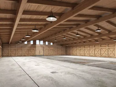 Wooden Warehouse 13 3D model