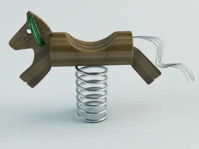 Wood horse 3D model