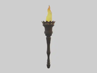 Torch Model Low-poly 3D model