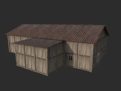 Barn Model Low-poly 3D model