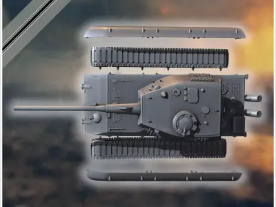 E-100 Ausf B Entwicklung super-heavy tank - Germany Eastern West 3D print model